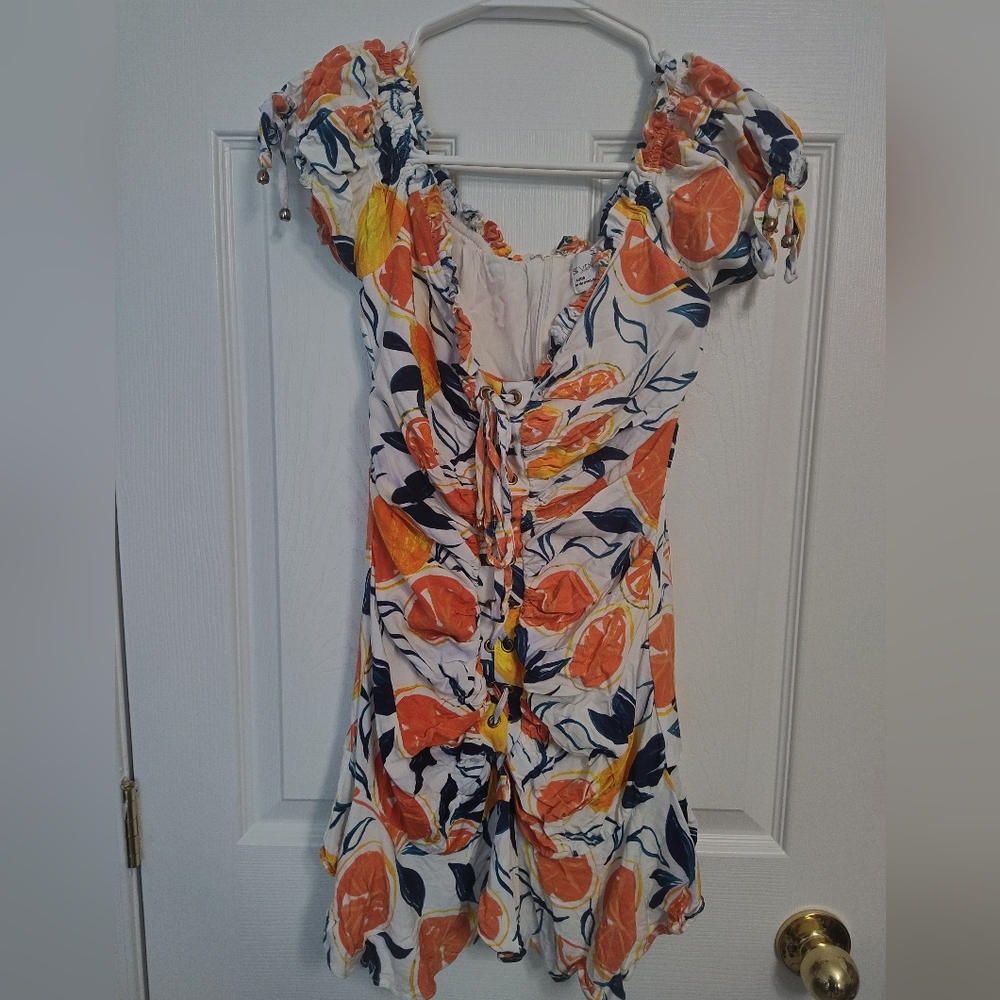 Seven Wonders Summer Floral Orange Dress